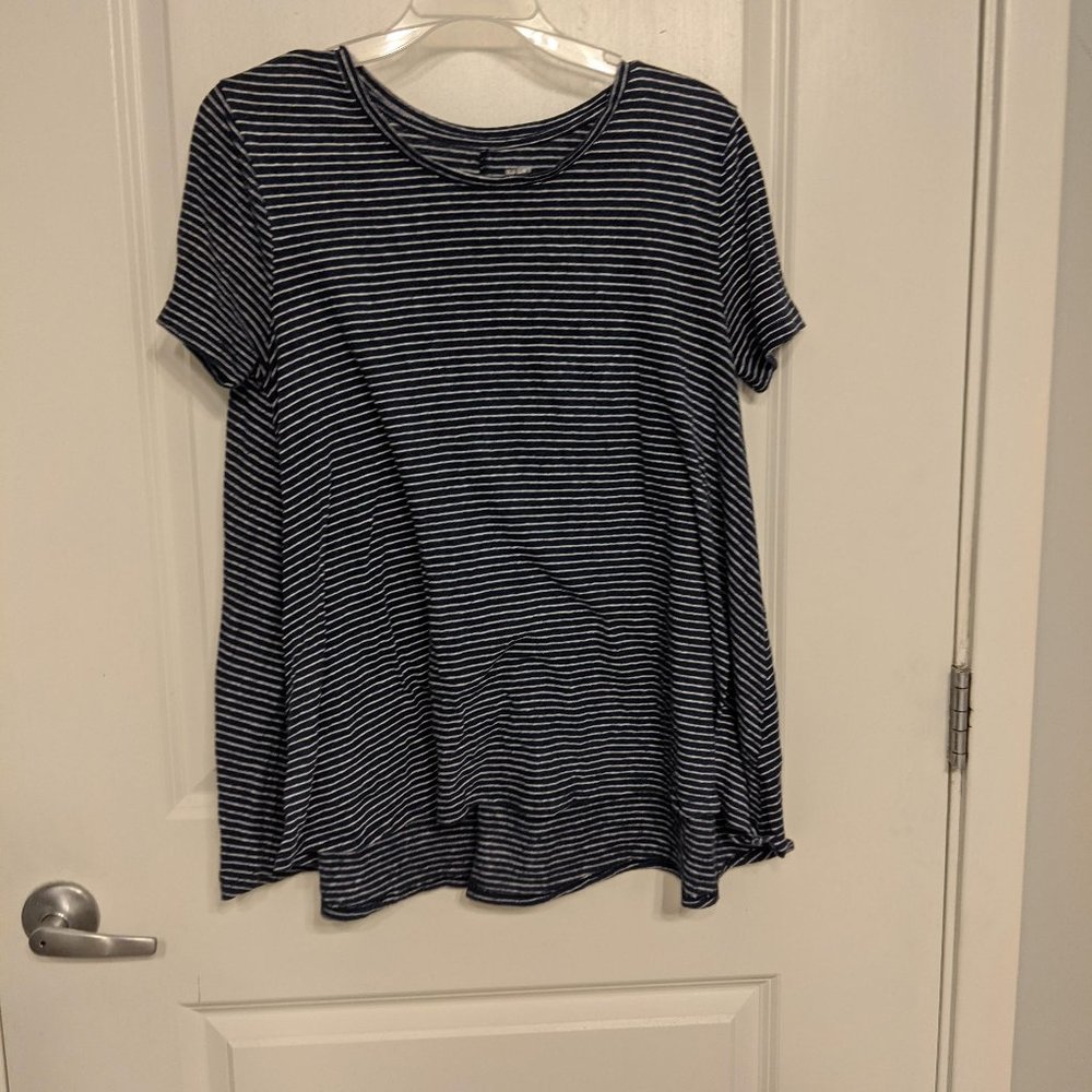 Navy striped top